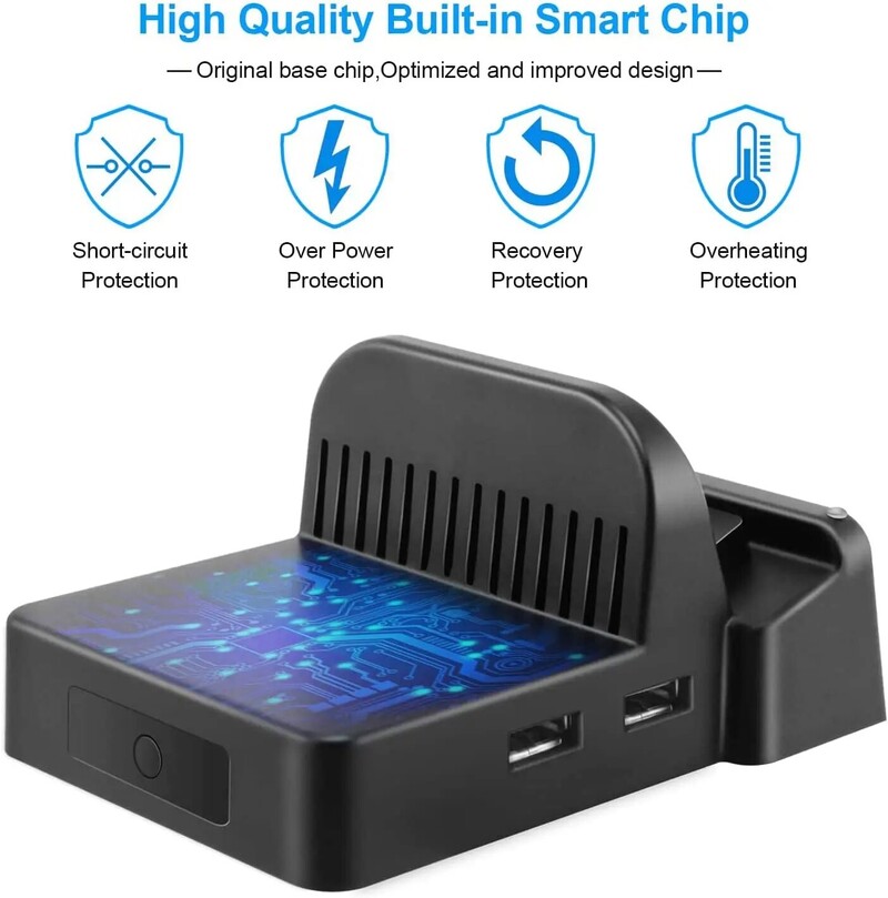 Switch Dock pentru Nintendo Switch Stație de andocare portabilă Nintendo Switch pentru televizor cu porturi de încărcare 4K HDMI/USB 3.0/USB-C