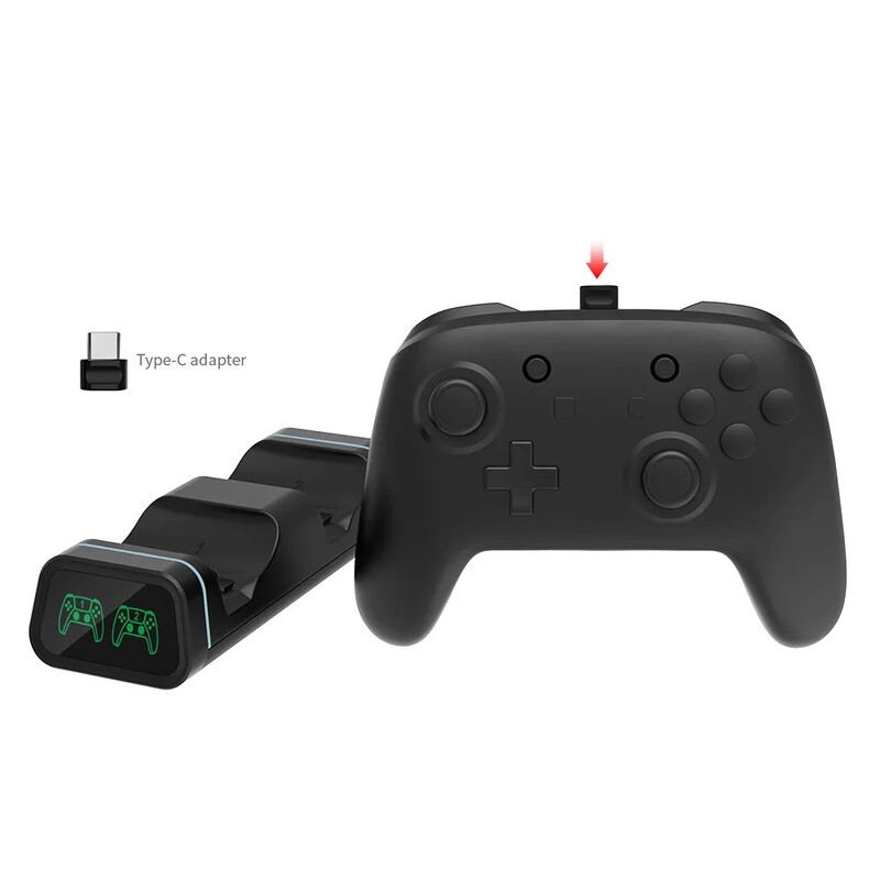 Dual Dock uzlādes stacijas roktura kontroliera lādētāja statīva stacija Xbox Series X/S/ PS5 uzlādes turētājam Nintendo Switch
