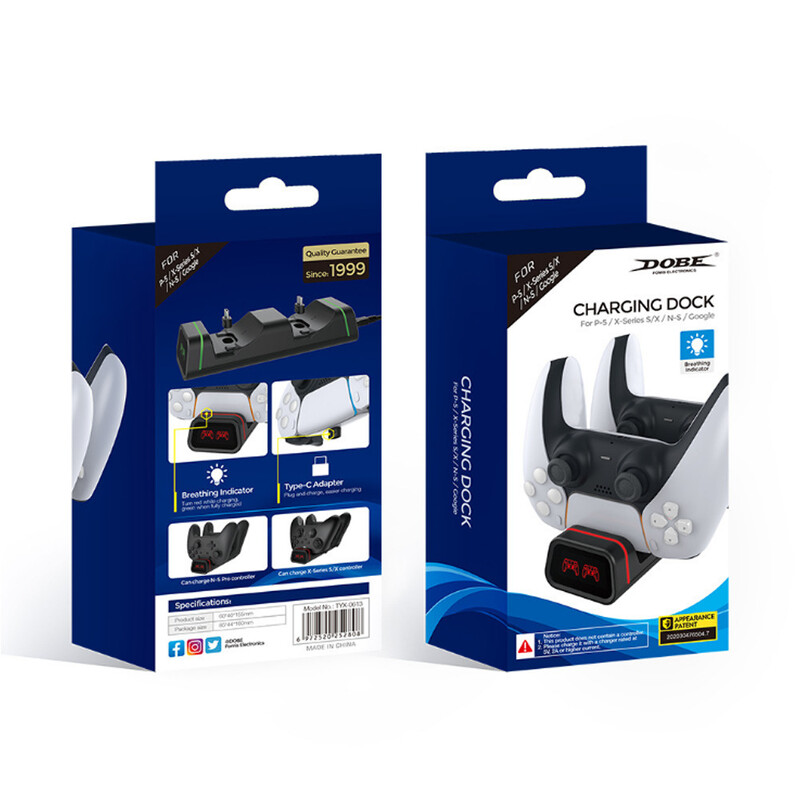 Dual Dock uzlādes stacijas roktura kontroliera lādētāja statīva stacija Xbox Series X/S/ PS5 uzlādes turētājam Nintendo Switch