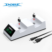 DOBE Dual Charging Dock for PS5 Controller Handle Fast Charger Station Stand με ενδείξεις LED για PlayStation5 Gamepad
