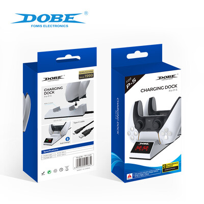 DOBE Dual Charging Dock for PS5 Controller Handle Fast Charger Station Stand με ενδείξεις LED για PlayStation5 Gamepad