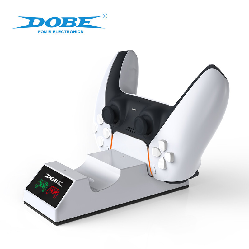 DOBE Dual Charging Dock for PS5 Controller Handle Fast Charger Station Stand με ενδείξεις LED για PlayStation5 Gamepad