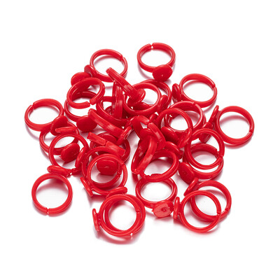 100 de bucăți colorați pentru copii de desene animate din plastic reglabil pentru tavă goală set de inele colorate accesorii pentru fabricarea de bijuterii