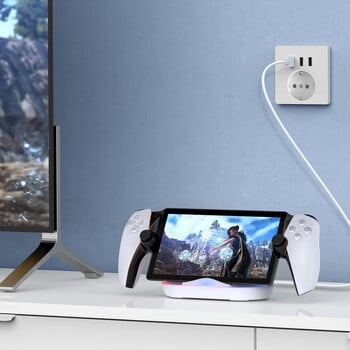 Charging Dock Station for Playstation Portal, Charger Stand for Ps Portal με RGB Light και καλώδιο φόρτισης USB C