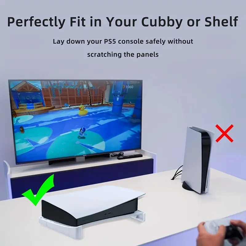 Horizontálny stojan pre PS5, príslušenstvo pre základný stojan kompatibilný s Playstation 5 Disc a digitálnymi edíciami