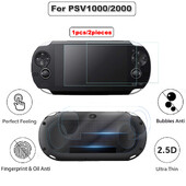 Skirta Sony PS Vita PSV 1000 ekrano apsaugai priekinis grūdintas stiklas + galinis skaidrus Full HD apsauginės plėvelės dangtelis PSV 2000 delniniam kompiuteriui