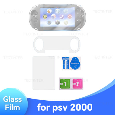 Skirta Sony PS Vita PSV 1000 ekrano apsaugai priekinis grūdintas stiklas + galinis skaidrus Full HD apsauginės plėvelės dangtelis PSV 2000 delniniam kompiuteriui