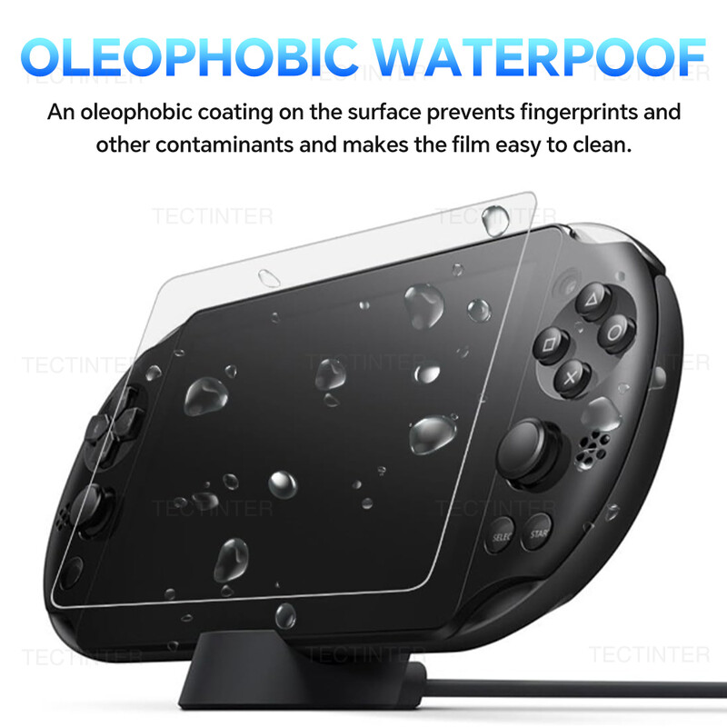 Skirta Sony PS Vita PSV 1000 ekrano apsaugai priekinis grūdintas stiklas + galinis skaidrus Full HD apsauginės plėvelės dangtelis PSV 2000 delniniam kompiuteriui