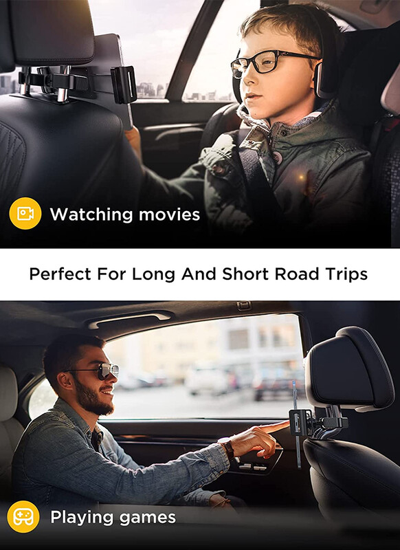 Suport pentru suport pentru tabletă pentru tetiera mașină pentru iPad Pro Suport pentru tabletă pentru scaunul din spate auto Suport pentru tetiera pentru călătorie, portabil, pentru călătorii rutiere.