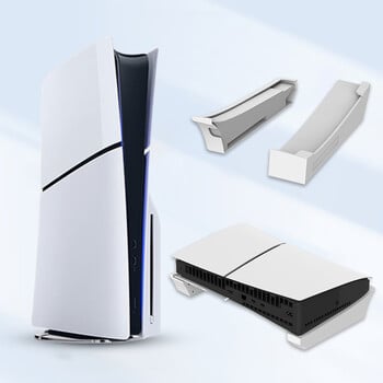 2PCS/Комплект хоризонтална стойка за Playstation Slim 5 Digital and Disc Edition Игрова конзола Държач за монтиране на докинг станция Бяла/черна стойка