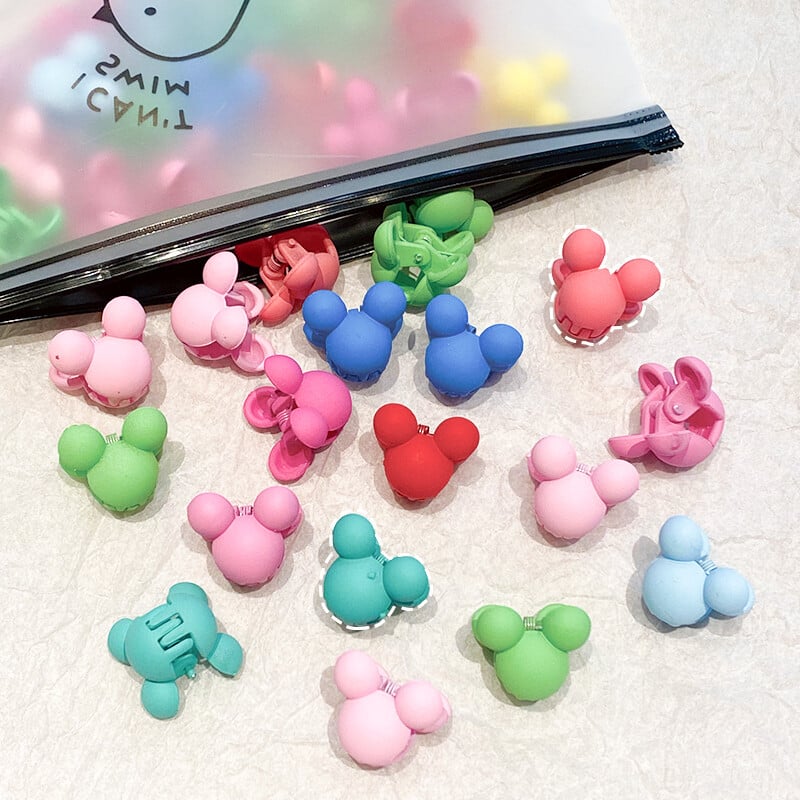 30/50 ks/sada dievčenských roztomilých farebných kvetinových hviezdičiek Mickey Mouse malé vlasové pazúriky pre deti sladké sponky do vlasov sponky do vlasov módne vlasové doplnky