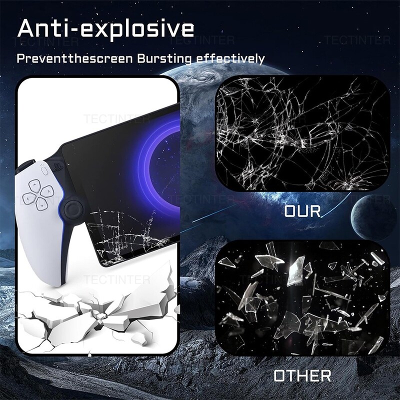 Pachet de 2 folii de protecție din sticlă temperată pentru Sony PlayStation PS5 Portal Protector de ecran anti-zgârieturi portabil Accesorii pentru jocuri