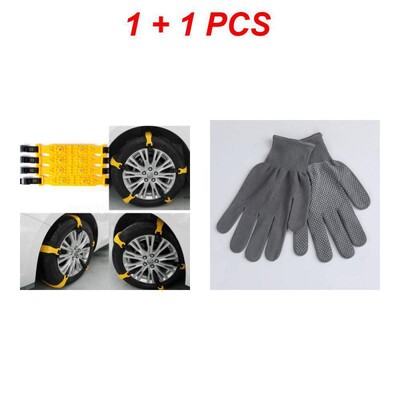 Universali žieminė neslystanti grandinė automobiliui visureigiams, mikroautobuso TPU neslystanti grandinė, kelių eismo saugos transporto priemonės neslystančios grandinės dovanų pirštinės