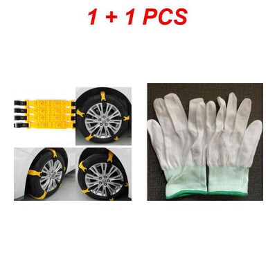 Universali žieminė neslystanti grandinė automobiliui visureigiams, mikroautobuso TPU neslystanti grandinė, kelių eismo saugos transporto priemonės neslystančios grandinės dovanų pirštinės