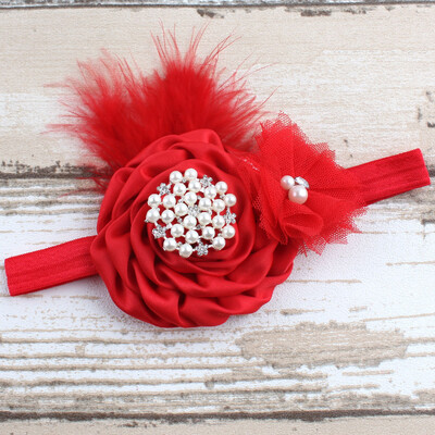 baba fejpánt lányok újszülött aranyos tollak rugalmas hajgumi baba újszülött Gyöngyvirág Fejpánt lányok Gyermek haj kiegészítők