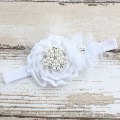 baba fejpánt lányok újszülött aranyos tollak rugalmas hajgumi baba újszülött Gyöngyvirág Fejpánt lányok Gyermek haj kiegészítők