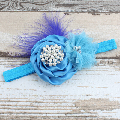 baba fejpánt lányok újszülött aranyos tollak rugalmas hajgumi baba újszülött Gyöngyvirág Fejpánt lányok Gyermek haj kiegészítők