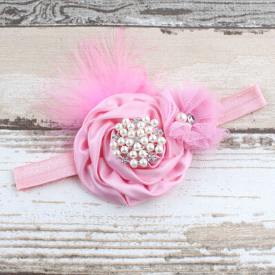 baba fejpánt lányok újszülött aranyos tollak rugalmas hajgumi baba újszülött Gyöngyvirág Fejpánt lányok Gyermek haj kiegészítők