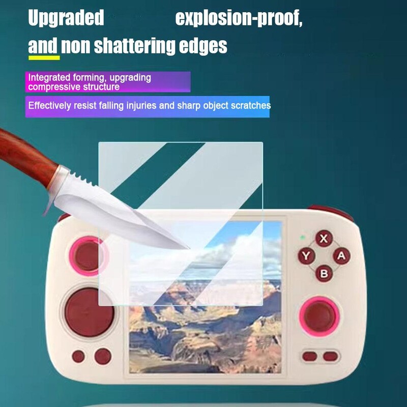 2 buc pentru consola de jocuri RG CUBE Film temperat Protector de ecran rezistent la praf și zgârieturi Film de 4 inci Film protector 9H transparent