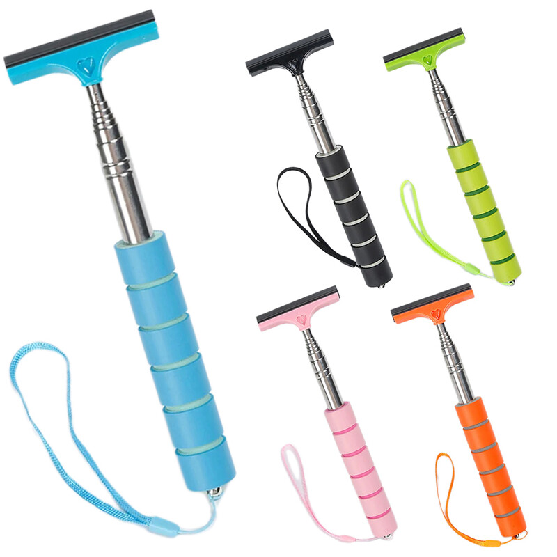 Teleskopinis automobilio galinio vaizdo šoninio veidrodžio valytuvo stiklo valymo įrankis, skirtas nešiojamam langų valymo šepečiui, rankiniam valytuvo grandikliui