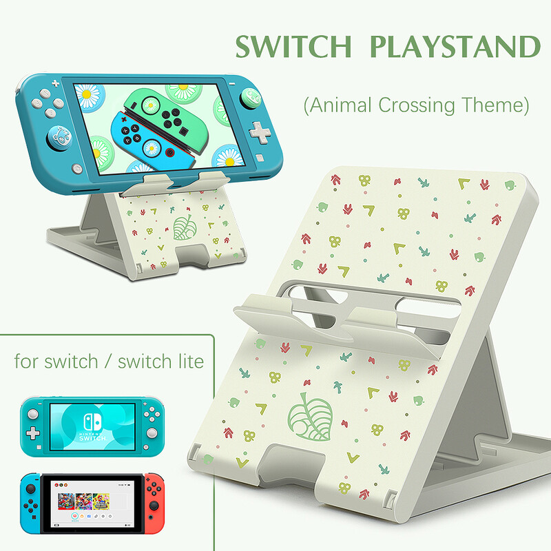 skirtas Nintendo Switch Stovas Reguliuojamas laikiklis Animal Crossing Nešiojami važiuoklės pagrindo jungiklis Lite Laikiklis Stovas žaidimų priedai