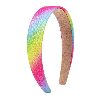 3 cm pločio moteriška spalvinga plaukų juosta Odinė blizgučiai skirta veido plovimui Merginoms Madingi blizgantys plaukų priedai Kasdieniai galvos apdangalai