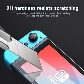 За Switch Oled Lite Screen Protectos Anti-Scratch Защитно покритие Nintendo NS Защита на LCD екрана Кожа Закалено стъкло