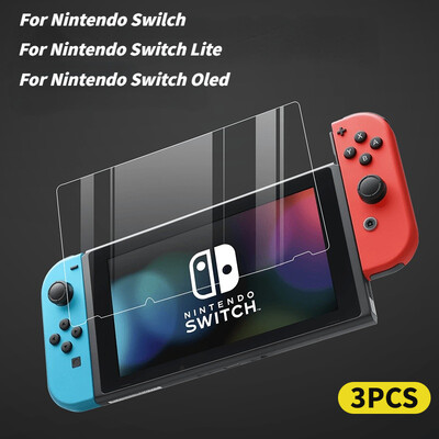 За Switch Oled Lite Screen Protectos Anti-Scratch Защитно покритие Nintendo NS Защита на LCD екрана Кожа Закалено стъкло