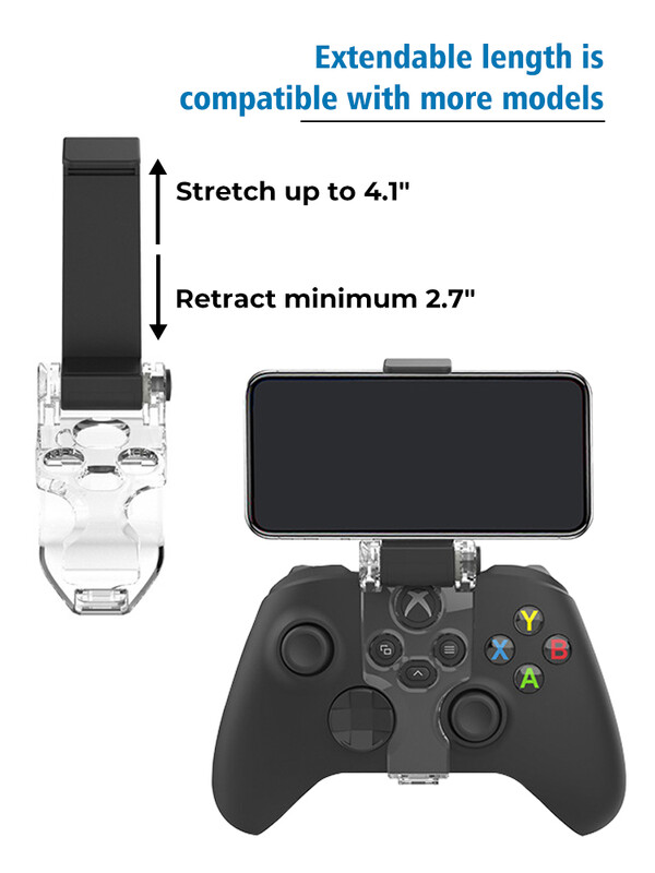 DATA FROG kontroler Držač telefona za Xbox Series S/X bežični kontroler Sklopivi stalak za spajanje Podesivi nosač za Xbox Series