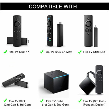 Резервно гласово дистанционно управление за Fire Stick TV 3-то поколение Smart TV Stick 4K MAX Lite Fire Cube Smart Remote Работи с Alexa