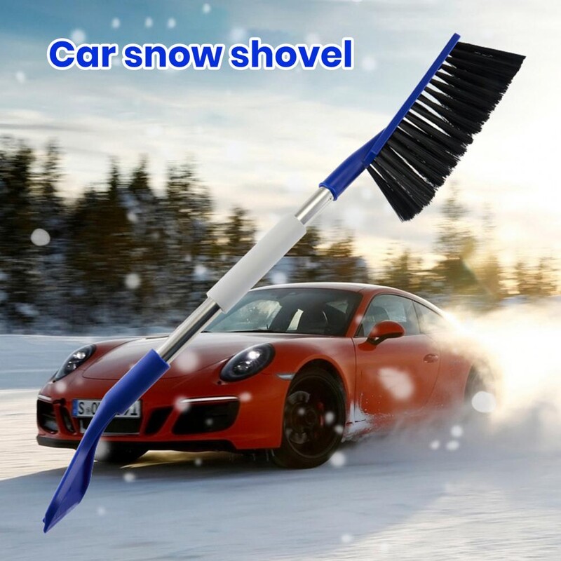 Solid Abs Auto Snow Shovel Prémium autós hókefe jégkaparó tartós alumínium ötvözet nyél Eva szivacs markolat rugalmas nylon
