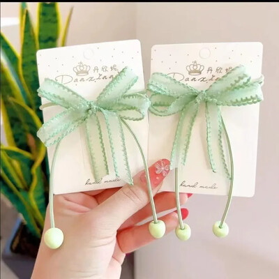 2 vnt Mieli vaikiški guminukai Sweet Bow elastingas plaukų žiedas mergaitėms Princess Kawaii plaukų kaklaraištis galvos apdangalai Vaikų plaukų aksesuarai