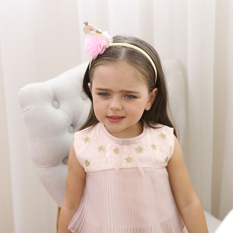1 db új aranyos rajzfilm Hattyú Gyerek Hajpántok Boutique Baba Hajpántok Hercegnős fejfedők Lányok Haj kiegészítők Gyermek fejpántok