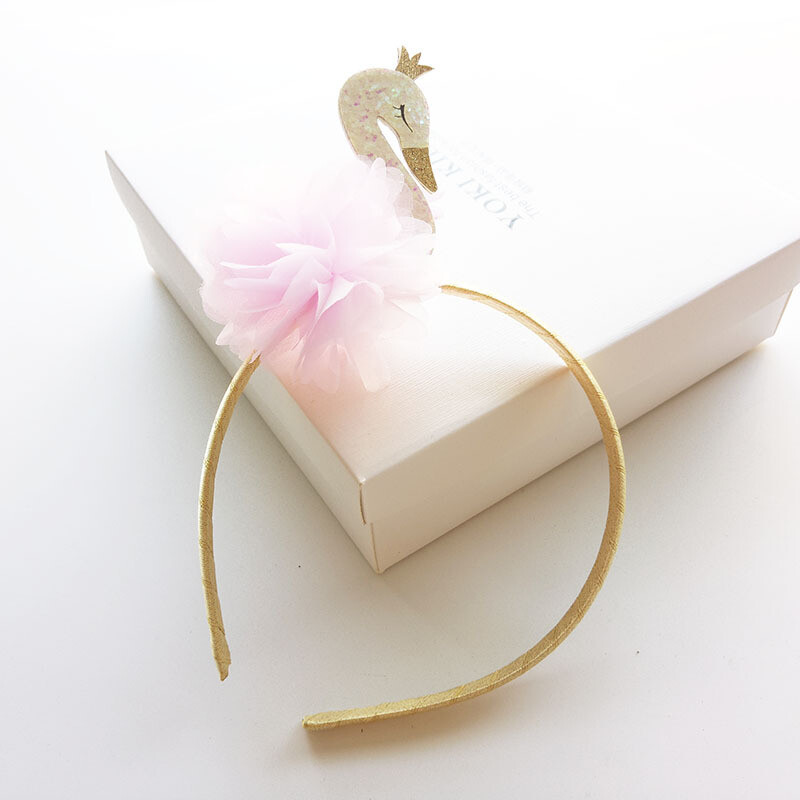 1 db új aranyos rajzfilm Hattyú Gyerek Hajpántok Boutique Baba Hajpántok Hercegnős fejfedők Lányok Haj kiegészítők Gyermek fejpántok