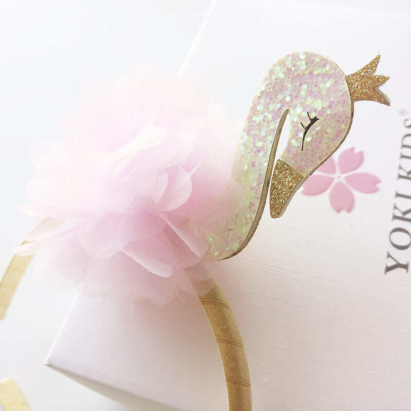 1 db új aranyos rajzfilm Hattyú Gyerek Hajpántok Boutique Baba Hajpántok Hercegnős fejfedők Lányok Haj kiegészítők Gyermek fejpántok