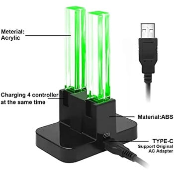 DATA FROG Charging Dock Συμβατό με Nintendo Switch/Switch OLED για αξεσουάρ παιχνιδιών Joy Con Charger Station Station