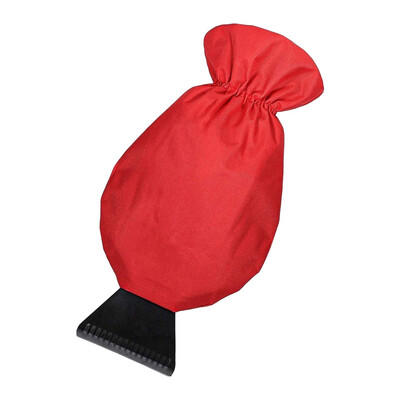 Automobilski strugač za led Automobilska lopata za snijeg Lopata za uklanjanje snijega s toplom toplinskom vodootpornom rukavicom Crvena