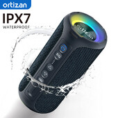 Difuzoare Bluetooth Ortizan 40W Bas îmbunătățit Difuzor portabil fără fir pentru exterior 30 de ore Difuzor de duș impermeabil IP7 Bluetooth 5.3