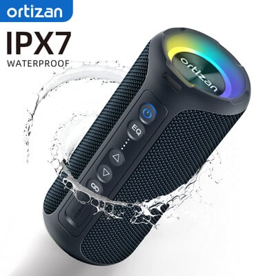 Ortizan Bluetooth skaļruņi 40 W uzlabotā basa portatīvais āra bezvadu skaļrunis 30 stundu IP7 ūdensizturīgs dušas skaļrunis Bluetooth 5.3