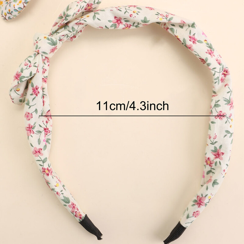 2 bucăți drăguțe urechi de iepure bentite pentru fete bentițe de păr cu flori dulci pentru copii cerce de păr imprimate cu zăbrele minunate accesorii de păr pentru copii