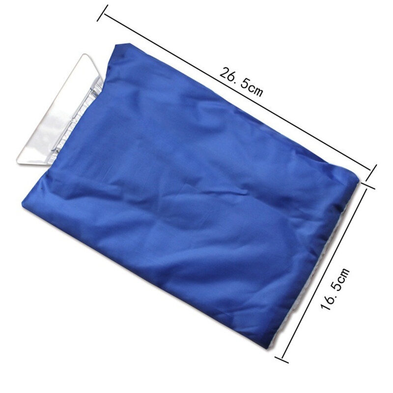 Racletă de zăpadă pentru mașină Dispozitiv de curățat gheață Dispozitiv de curățare a zăpezii pentru parbriz cu mănușă (albastru) Racletă de zăpadă pentru mașină