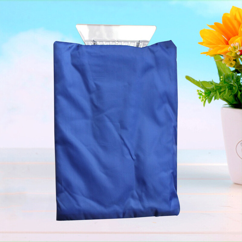 Racletă de zăpadă pentru mașină Dispozitiv de curățat gheață Dispozitiv de curățare a zăpezii pentru parbriz cu mănușă (albastru) Racletă de zăpadă pentru mașină