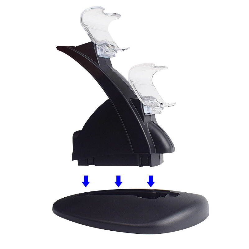 DATA FROG LED Dock de încărcare USB dublu Suport pentru controler pentru încărcător pentru gamepad Sony PS4/PS4 Slim/PS4 Pro [Cadou gratuit]
