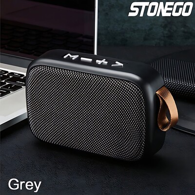 STONEGO 1PC bezvadu Bluetooth skaļrunis Pārnēsājams 3D stereo skaļrunis āra skaļrunis atbalsta FM TF karte