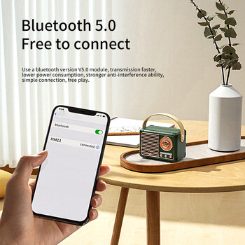 HM11 Φορητό ηχείο Bluetooth Ασύρματο υπογούφερ μπάσων Αδιάβροχο εξωτερικό για Στερεοφωνικό ηχείο αυτοκινήτου Music Box για Ios/android