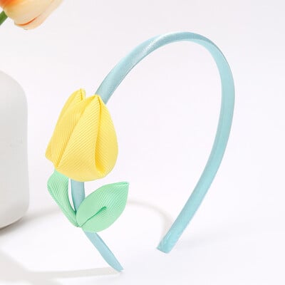 Oaoleer Noua Bentita de lalele pentru fetite Bentita de par cu flori dulci Cerceta de par prințesa Accesorii pentru păr pentru copii Ornamente