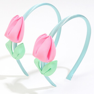 Oaoleer Noua Bentita de lalele pentru fetite Bentita de par cu flori dulci Cerceta de par prințesa Accesorii pentru păr pentru copii Ornamente