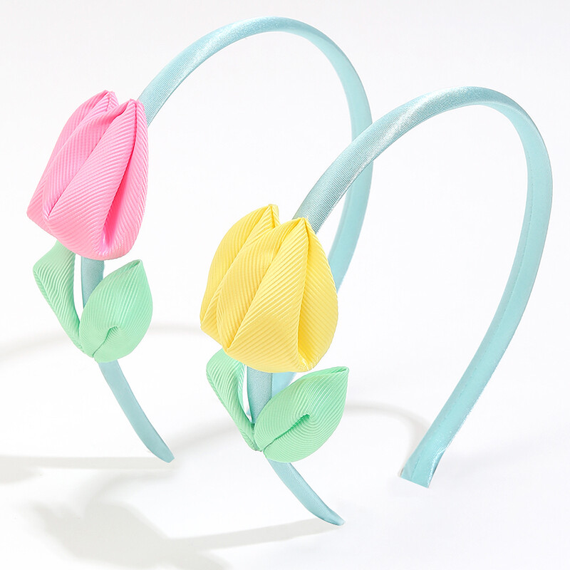 Oaoleer Noua Bentita de lalele pentru fetite Bentita de par cu flori dulci Cerceta de par prințesa Accesorii pentru păr pentru copii Ornamente