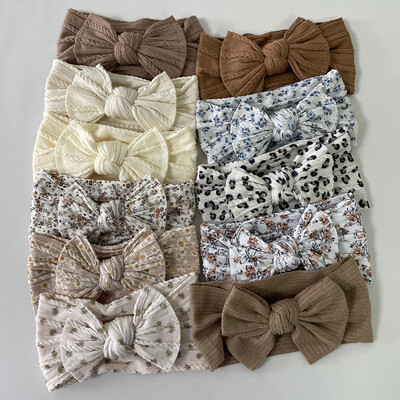 3Pcs/Lot, Knot Bow Mekane najlonske trake za glavu za bebe Kabel Pleteni najlonski turban omoti za glavu Dodaci za kosu za dojenčad Dječja pokrivala