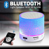 Univerzálny mini reproduktor Bluetooth bezdrôtový autorádio oslnivé praskliny LED svetlá subwoofer podpora TF SD karta USB nabíjanie pre PC